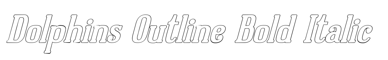 Dolphins Outline Bold Italic